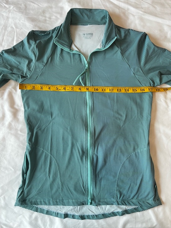 Carve Designs Rashguard Sunshirt- UPF 50+ - Stripes Full Zip - Size M - EUC - Picture 6 of 7